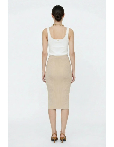 Influencer gonna aderente in maglia a costine 05J7760 [9be99f1b]