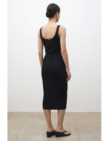 Influencer gonna aderente in maglia a costine 05J7760 [943d809e]