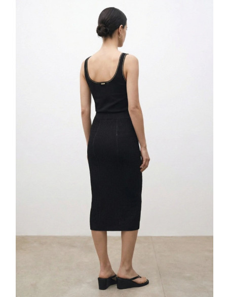 Influencer gonna aderente in maglia a costine 05J7760 [943d809e]