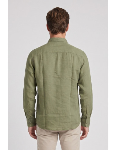 North Sails camicia in lino con collo botton down 664452 [f7179dcf]