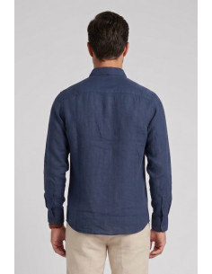 North Sails camicia in lino con collo botton down 664452 [6a094719] 2