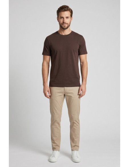 Moro t-shirt girocollo in misto cotone MEM600 [8154632d]