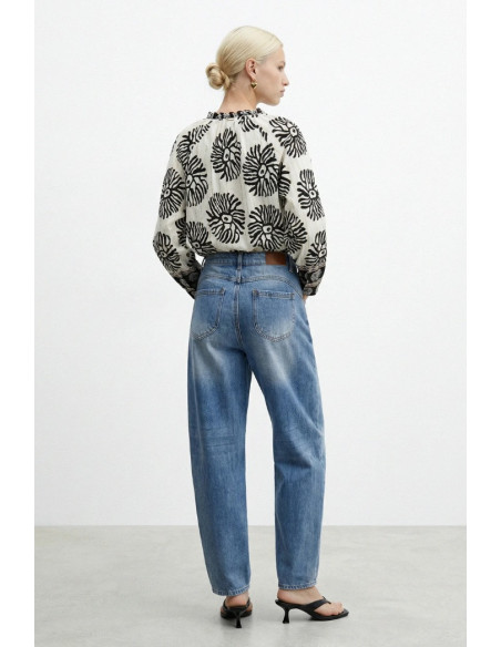 Influencer jeans 5 tasche in denim delavè 05P132 [dac4a428]