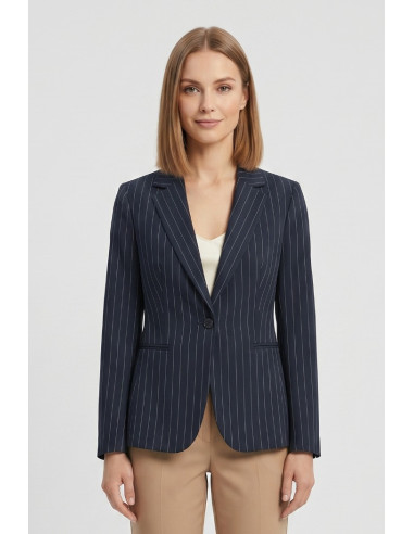 PDK giacca gessata in poliviscosa stretch 056948 [7a7e8af5]