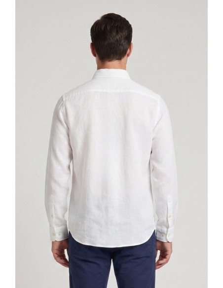 Beverly Hills Polo Club camicia botton down in lino Pond [5ce5607f]