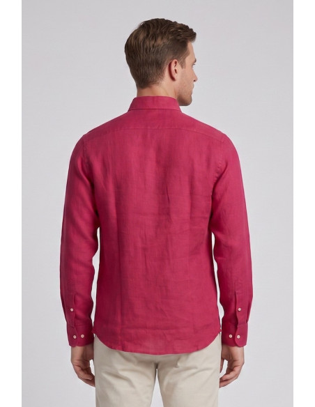 Beverly Hills Polo Club camicia botton down in lino Pond [4e0eb37b]