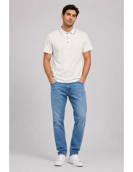 Datch polo in piquet di cotone stretch DM9890 [a3089a83]