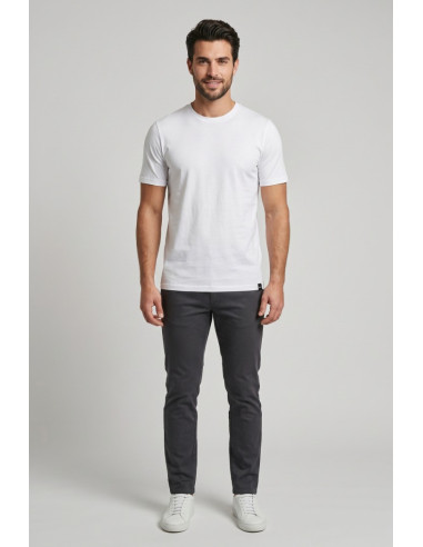 Moro t-shirt girocollo in misto cotone MEM600 [d856cec6]