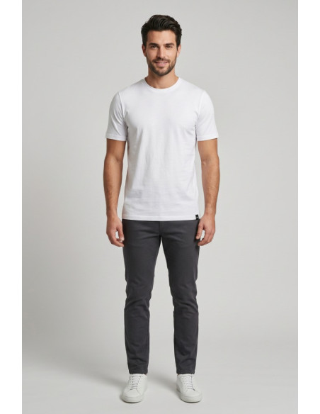 Moro t-shirt girocollo in misto cotone MEM600 [d856cec6]