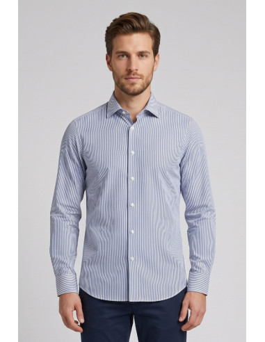 Filippo Gelsi camicia rigata in cotone 120-3F6 [d399cd11]