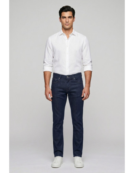 Coveri jeans 5 tasche in chambray denim lavaggio scuro COV1552 [39641106]