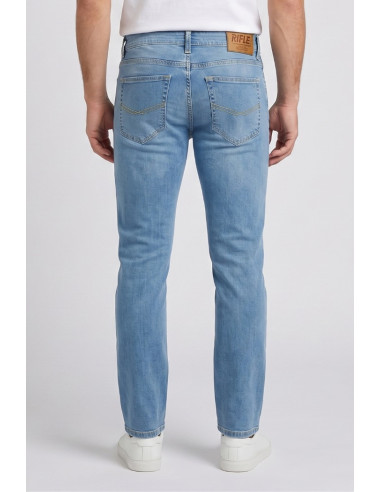 Rifle jeans in denim di cotone stretch lavaggio chiaro RF409 [07290f3a]