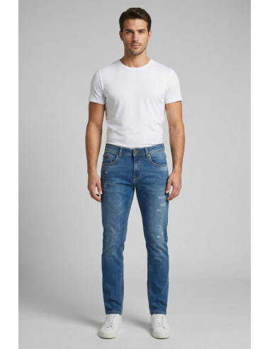 Rifle jeans in denim di cotone stretch RF570 [3823b613]