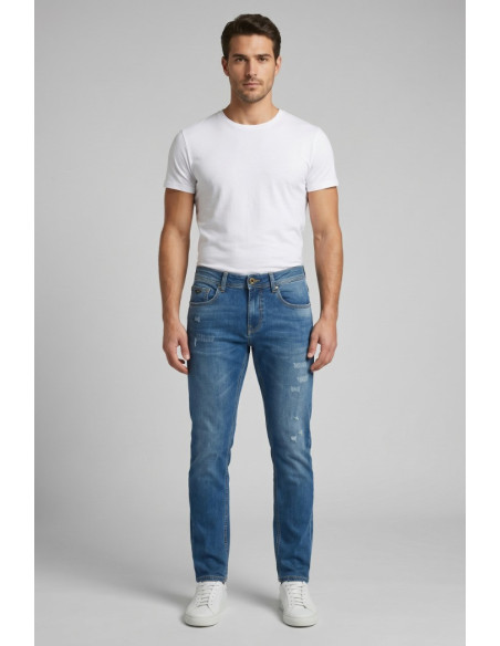 Rifle jeans in denim di cotone stretch RF570 [3823b613]
