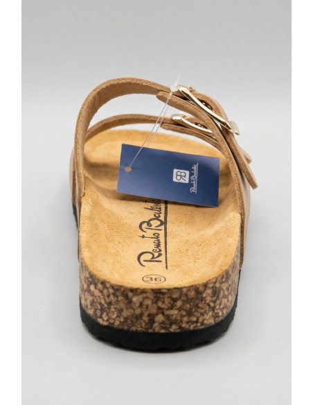 Renato Balestra ciabatta con doppia fascia e fibbie RB104 [f5514197]