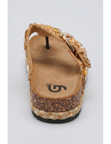 Gold & Gold infradito con fascia decorata FY06 [5dc5bcd1]