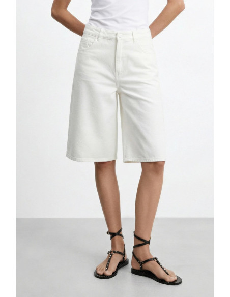 Influencer bermuda wide leg in denim 05P146 [ccdeadac]