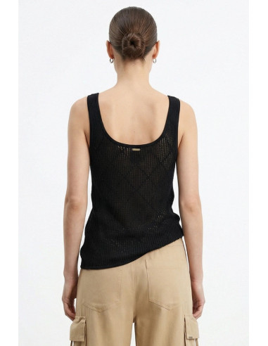 Influencer top a canotta in maglia traforata 05Q10370 [46f77e36]