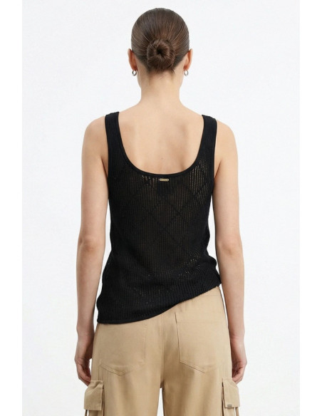 Influencer top a canotta in maglia traforata 05Q10370 [46f77e36]
