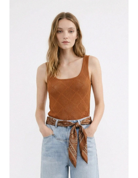 Influencer top a canotta in maglia traforata 05Q10370 [2507e3af]