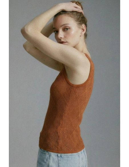 Influencer top a canotta in maglia traforata 05Q10370 [4b3c61a6]