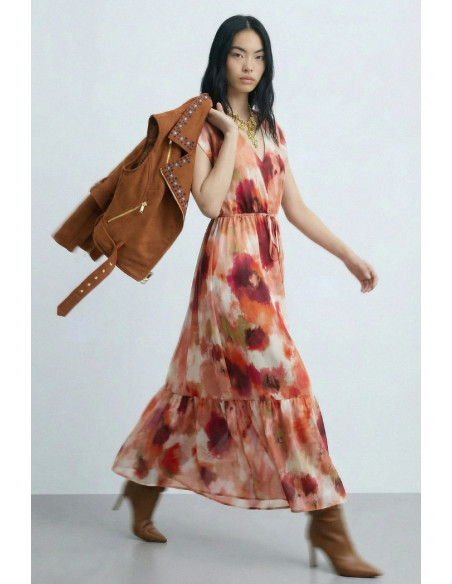 Influencer abito maxi a fantasia 05T0066 [e7a13111]