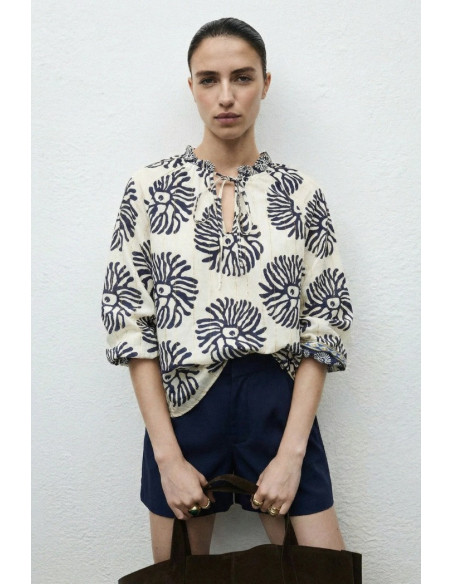 Influencer blusa in viscosa a fantasia 05T0072 [97ab5773]