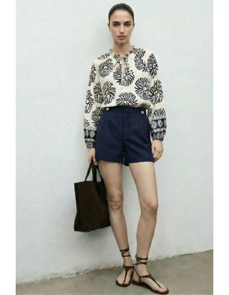 Influencer blusa in viscosa a fantasia 05T0072 [f990d57a]