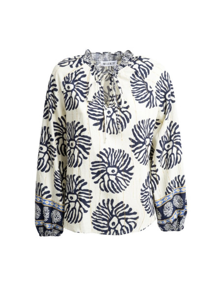 Influencer blusa in viscosa a fantasia 05T0072 [fcc09264]