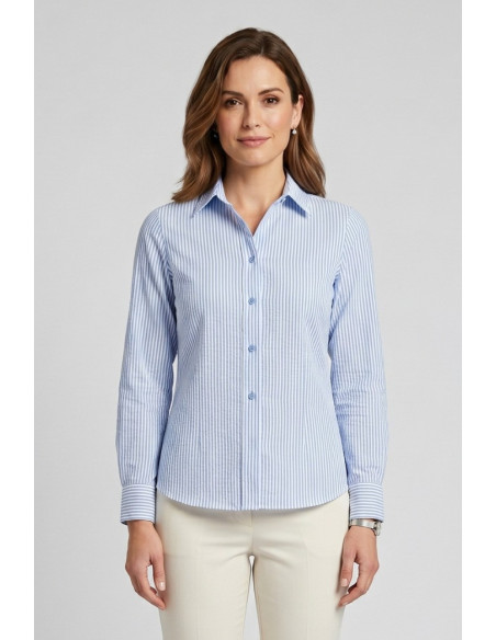 Celye camicia rigata in misto viscosa SS26C0605 [57aa9aa5]
