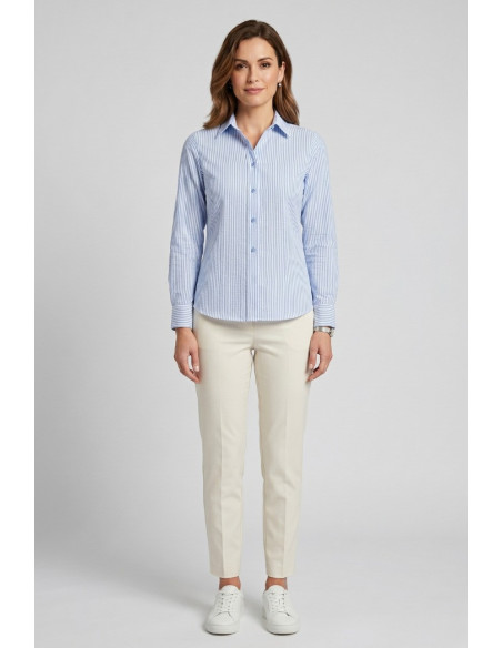 Celye camicia rigata in misto viscosa SS26C0605 [399118ac]