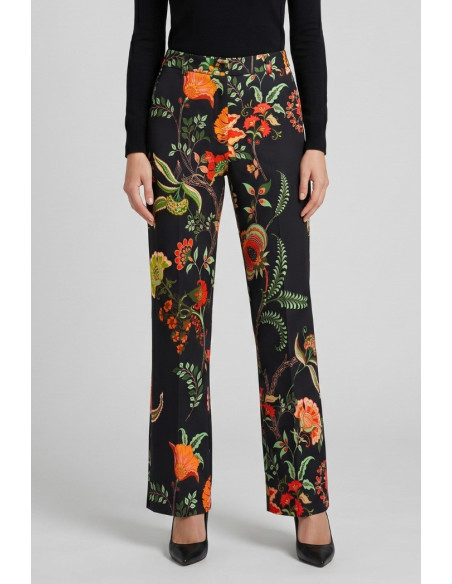 GM by Gai Mattiolo pantalone a fantasia floreale GM3776 [1d57b5ab]