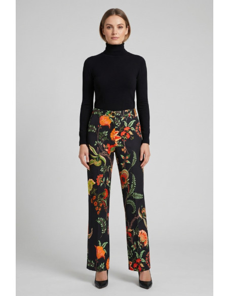 GM by Gai Mattiolo pantalone a fantasia floreale GM3776 [736c37a2]
