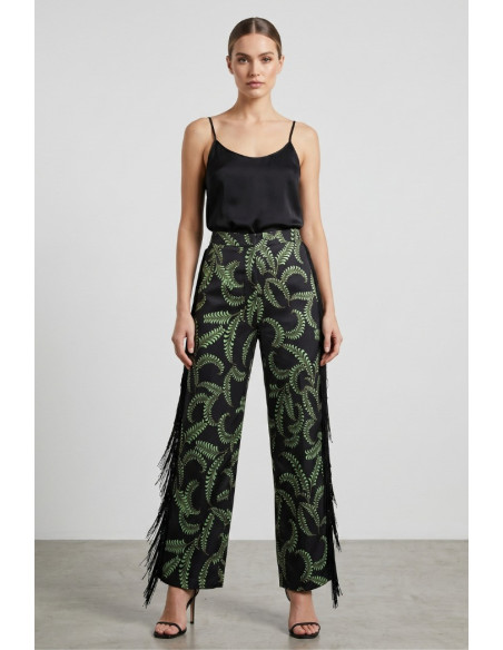 GM by Gai Mattiolo pantalone a fantasia felce GM3809 [b2fb11ed]