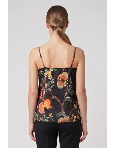 GM by Gai Mattiolo top con paillettes e fantasia floreale GM3813 [d45e06fc]