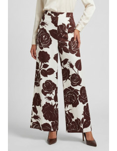 GM by Gai Mattiolo pantalone palazzo a fantasia rose GM3696 [d4f82130]