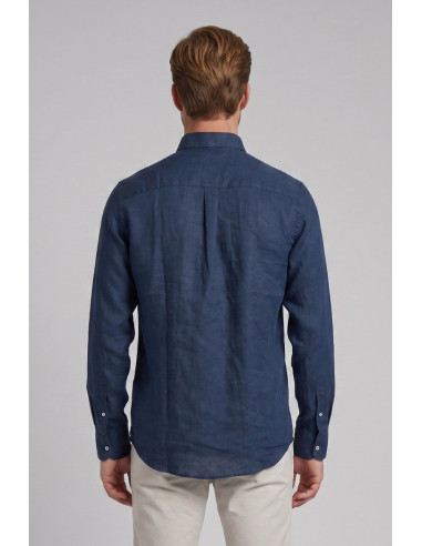 Henry Cotton's camicia botton down in lino OTIS [a07b5f6d]