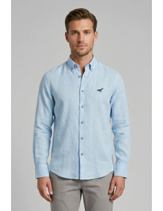 Henry Cotton's camicia botton down in lino OTIS [710f6cb3]