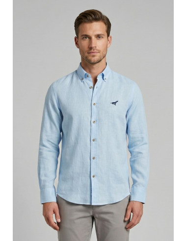 Henry Cotton's camicia botton down in lino OTIS [710f6cb3]