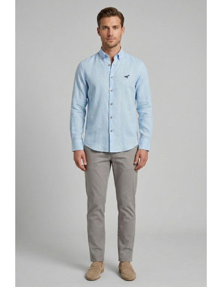 Henry Cotton's camicia botton down in lino OTIS [1f34eeba]