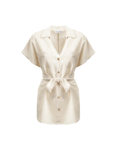 Influencer camicia safari in viscosa e lino 05T0076 [a51d9329]