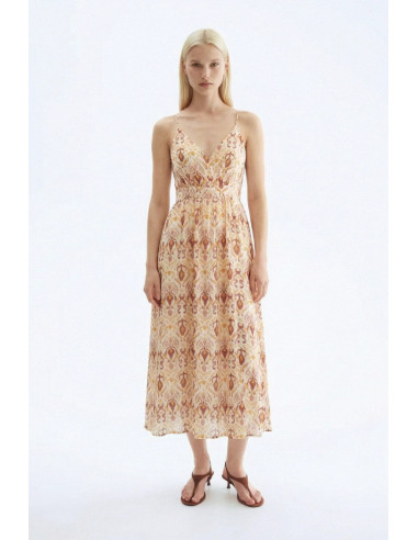 Influencer abito midi a fantasia 05T0090 [5564501c]