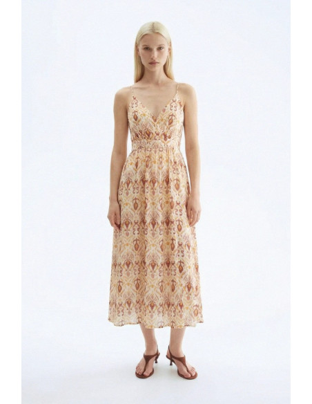 Influencer abito midi a fantasia 05T0090 [5564501c]