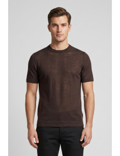 Markup t-shirt girocollo in misto lino e cotone MK1900015 [956bda4c]