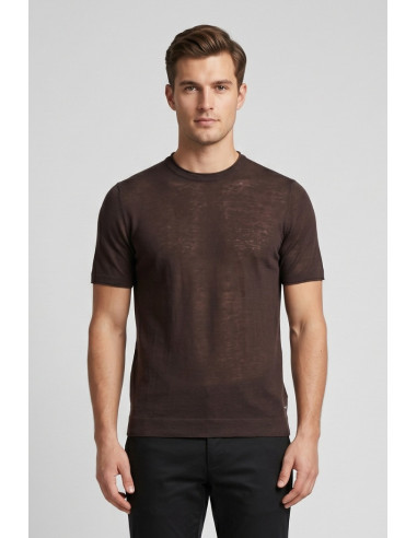 Markup t-shirt girocollo in misto lino e cotone MK1900015 [956bda4c]