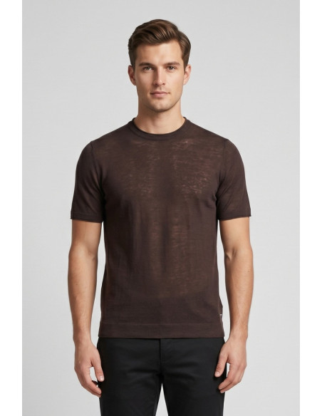 Markup t-shirt girocollo in misto lino e cotone MK1900015 [956bda4c]
