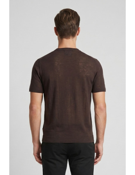 Markup t-shirt girocollo in misto lino e cotone MK1900015 [4c4d9941]