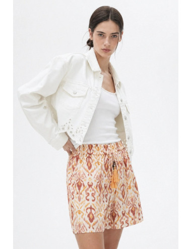 Influencer bermuda in chiffon con laccio 05T0092 [8520e09f]