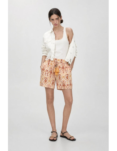 Influencer bermuda in chiffon con laccio 05T0092 [eb1b6296]