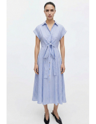 Influencer abito camicia in popeline 05X601 [e19faa83]